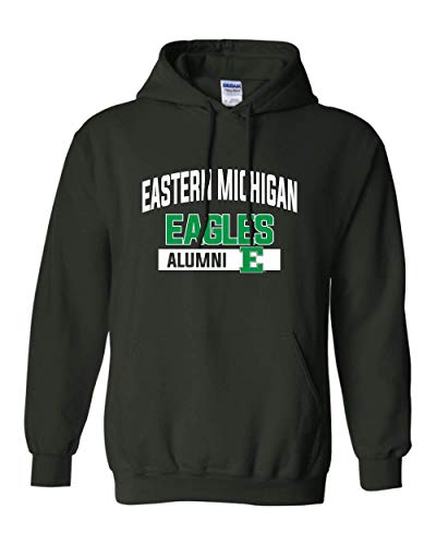 Eastern Michigan Eagles Alumni Two Color Hooded Sweatshirt - Forest Green