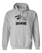 Load image into Gallery viewer, Drexel University Dragon Head Dragons Hooded Sweatshirt - Sport Grey

