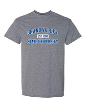 Load image into Gallery viewer, Grand Valley State University EST Two Color T-Shirt - Graphite Heather
