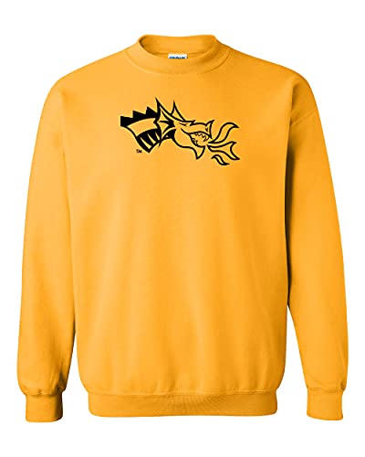 Drexel University Dragon Head 1 Color Crewneck Sweatshirt - Gold