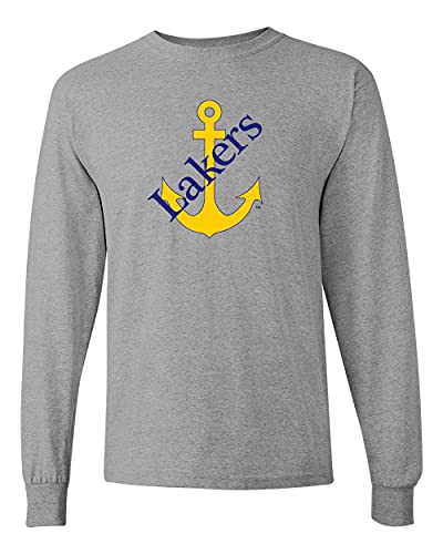Lake Superior Anchor Long Sleeve T-Shirt - Sport Grey