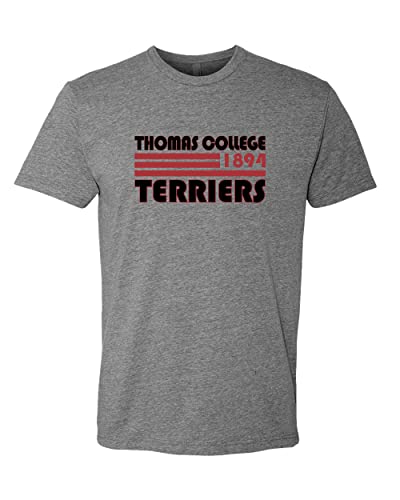 Thomas College Retro Exclusive Soft Shirt - Dark Heather Gray