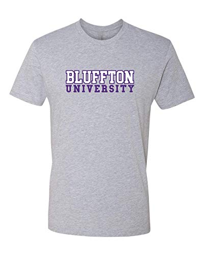 Bluffton University Block Two Color Exclusive Soft Shirt - Heather Gray