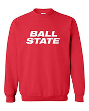 Load image into Gallery viewer, Ball State University Block Letters One Color Crewneck Sweatshirt - Red

