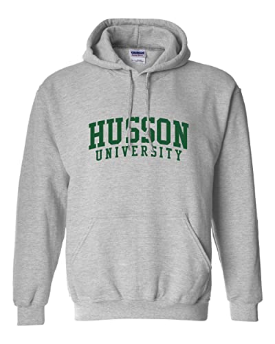 Husson University Hooded Sweatshirt - Sport Grey