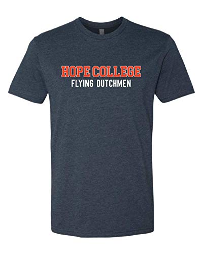 Hope College Flying Dutchmen Two Color Exclusive Soft Shirt - Midnight Navy