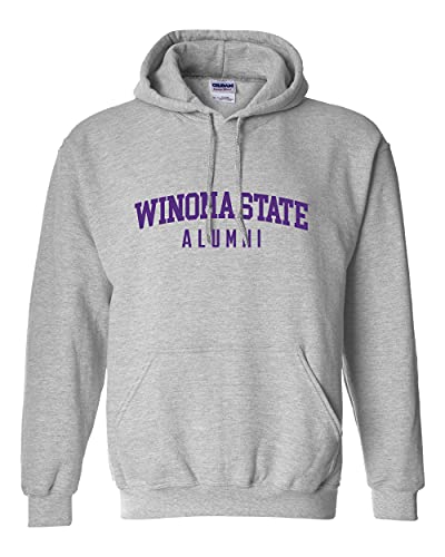 Winona State Warriors Alumni Hooded Sweatshirt - Sport Grey