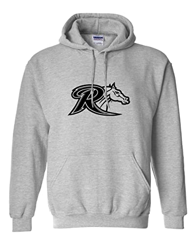 Rider University R Mascot Hooded Sweatshirt - Sport Grey
