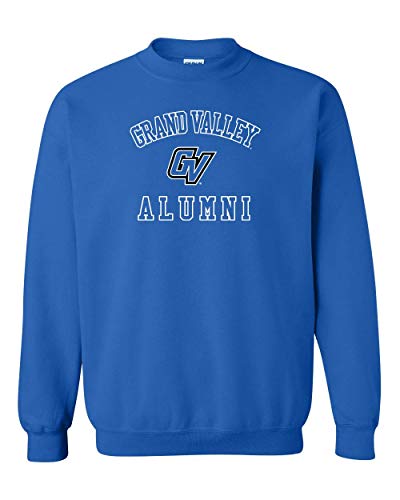 Grand Valley State University Alumni Two Color Crewneck Sweatshirt - Royal
