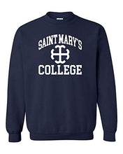 Load image into Gallery viewer, Saint Mary&#39;s College White Logo Crewneck Sweatshirt - Navy
