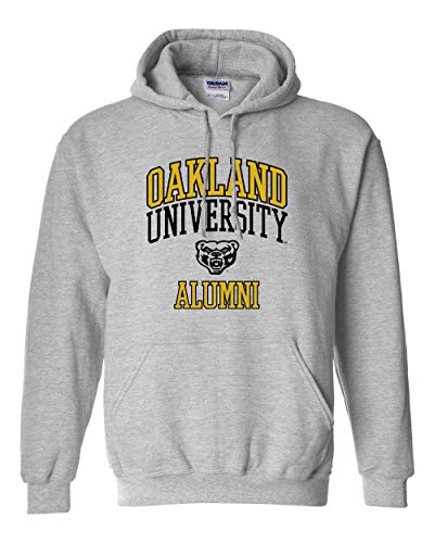 Oakland University Alumni Two Color Hooded Sweatshirt - Sport Grey