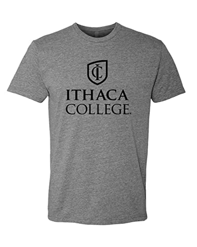 Ithaca College Stacked Exclusive Soft Shirt - Dark Heather Gray