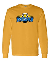 Load image into Gallery viewer, Morehead State Full Color Mascot Long Sleeve T-Shirt - Gold
