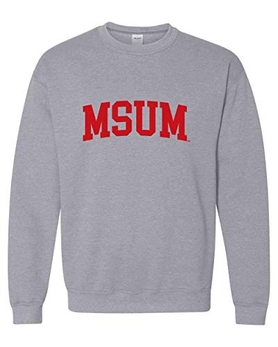 Minnesota State Moorhead MSUM Crewneck Sweatshirt - Sport Grey