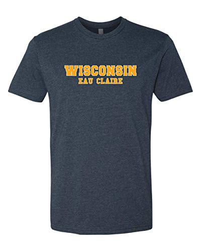 Wisconsin Eau Claire Block Two Color Exclusive Soft Shirt - Midnight Navy