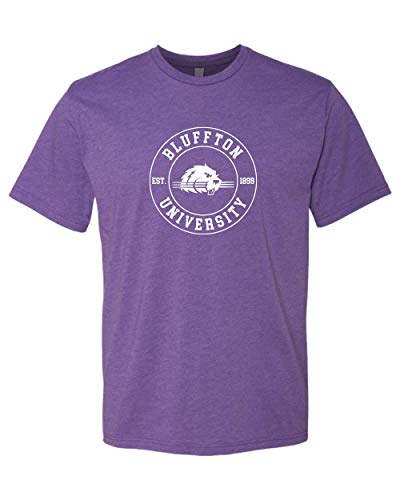 Bluffton University Circle One Color Exclusive Soft Shirt - Purple Rush