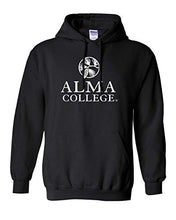 Load image into Gallery viewer, Premium Alma College 1 Color Full Logo Adult Hooded Sweatshirt Alma College Scotty Student and Alumni Mens/Womens Hoodie - Black
