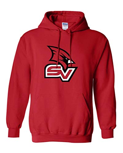 Saginaw Valley SV Two Color Hooded Sweatshirt - Red
