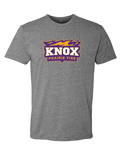 Knox College Full Logo Soft Exclusive T-Shirt - Dark Heather Gray