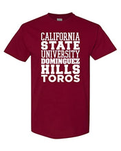 Load image into Gallery viewer, Cal State Dominguez Hills Block T-Shirt - Cardinal Red

