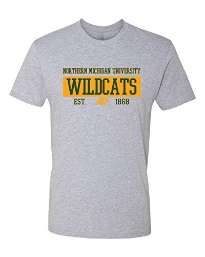 Northern Michigan Wildcats EST Two Color Exclusive Soft Shirt - Heather Gray