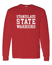 Load image into Gallery viewer, Stanislaus State Block Long Sleeve T-Shirt - Red
