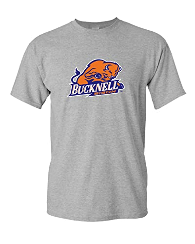 Bucknell Bison Full Color T-Shirt - Sport Grey