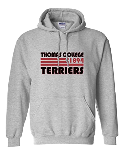 Thomas College Retro Hooded Sweatshirt - Sport Grey