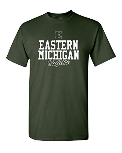 Green Eastern Michigan Eagles Adult T-Shirt - Forest Green