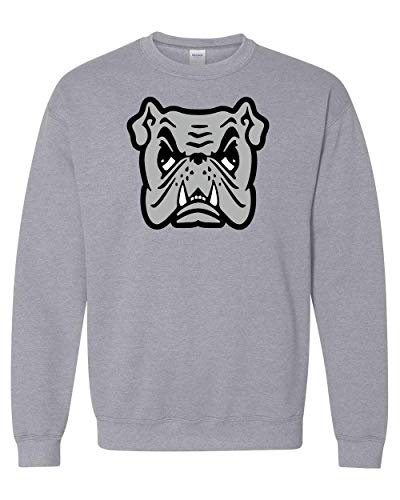 Adrian College Bulldog Logo Crewneck Sweatshirt - Sport Grey