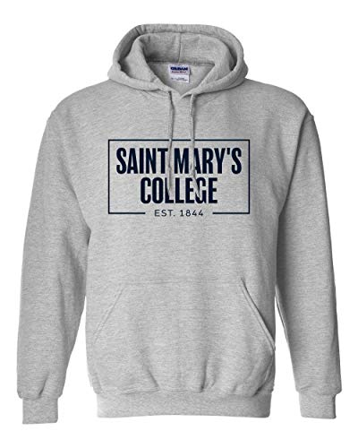 Saint Mary's College Navy Established 1844 Hoodie - Sport Grey