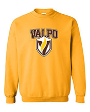 Load image into Gallery viewer, Valparaiso Valpo Shield Full Color Crewneck Sweatshirt - Gold
