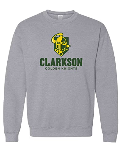 Clarkson University Golden Knights Logo Crewneck Sweatshirt - Sport Grey