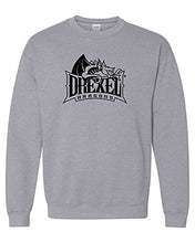 Load image into Gallery viewer, Drexel University Full Logo 1 Color Crewneck Sweatshirt - Sport Grey
