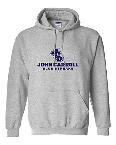 John Caroll Navy Blue Streaks Hooded Sweatshirt - Sport Grey