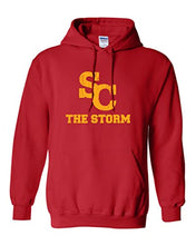 Load image into Gallery viewer, Simpson College The Storm Hooded Sweatshirt - Red
