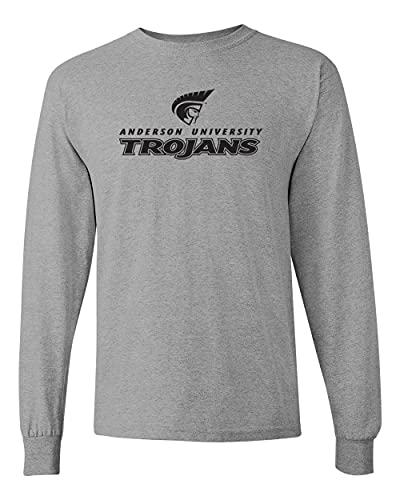Anderson University Trojans Stacked Long Sleeve T-Shirt - Sport Grey