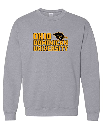 Ohio Dominican University Two Color Crewneck Sweatshirt - Sport Grey