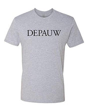 Load image into Gallery viewer, DePauw Black Text Exclusive Soft Shirt - Heather Gray
