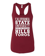 Load image into Gallery viewer, Cal State Dominguez Hills Block Ladies Tank Top - Cardinal
