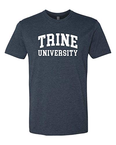 Premium Trine University White Text T-Shirt - Midnight Navy