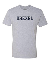 Load image into Gallery viewer, Drexel University Drexel Navy Text T-Shirt - Heather Gray
