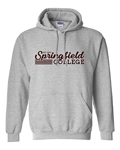 Vintage Springfield College Hooded Sweatshirt - Sport Grey