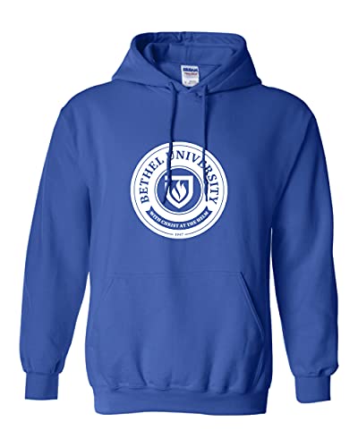 Bethel University Circle Logo One Color Hooded Sweatshirt - Royal