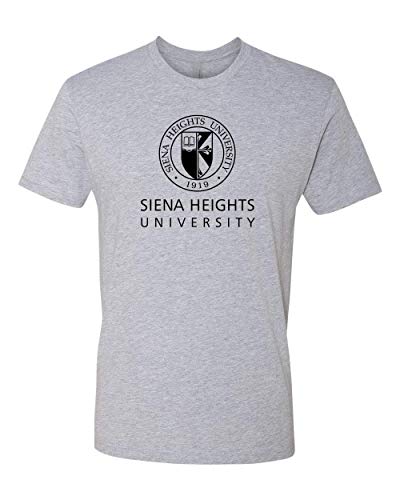 Siena Heights Stacked Black Logo Exclusive Soft Shirt - Heather Gray