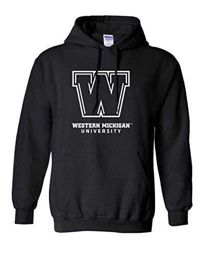 W Western Michigan University One Color Hooded Sweatshirt - Black