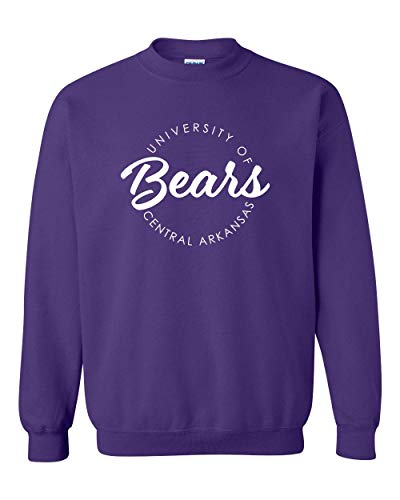 University of Central Arkansas Circular 1 Color Crewneck Sweatshirt - Purple