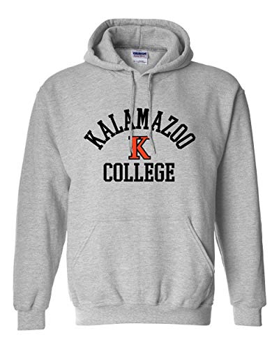 Kalamazoo K College Arched Two Color Hoodie - Sport Grey