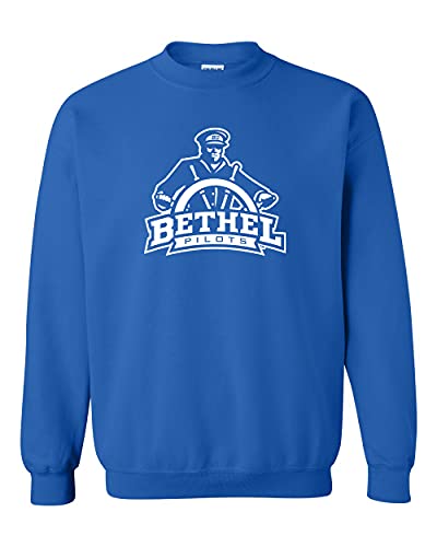 Bethel University Pilots Official One Color Crewneck Sweatshirt - Royal