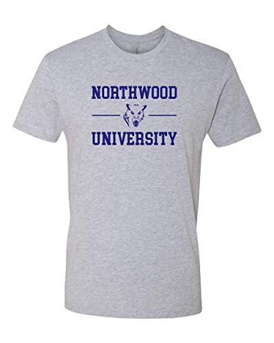 Northwood University Timberwolves Stacked Exclusive Soft Shirt - Heather Gray